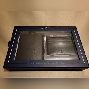 Penguin Pocket Flask and Card Case with ID Window NWT